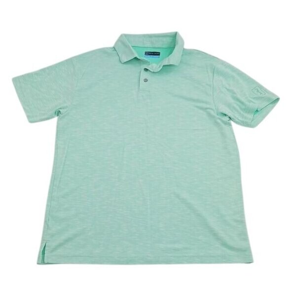 PGA Tour Mens Size M Mint Green Golf Polo Shirt Short Sleeve Performance - Picture 1 of 5